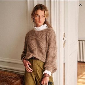 Sezane Gisele cable knit sweater